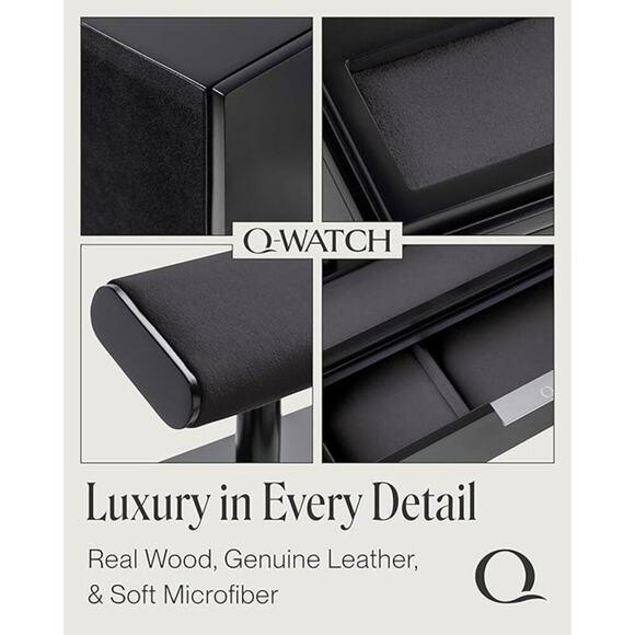 Watch Display Case Men Acrylic 2 4 Slot Stand with Jewelry Tray and Drawer - Picture 4 of 6